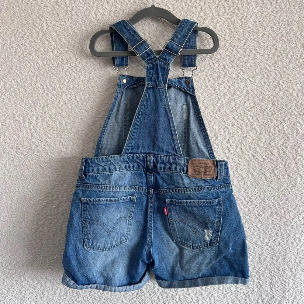 Levi’s Kids Girls Blue Denim Shortalls Overalls 100% Cotton‎ Size 10 Regular